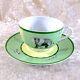 Hermes Paris Tea Cup Saucer Africa Green Porcelain Tableware New With No Box
