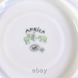 Hermes Paris Tea Cup Saucer Africa Green Porcelain Tableware New with No Box