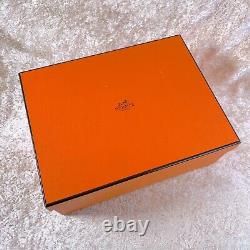 Hermes Paris Tea Cup Saucer Africa Orange Porcelain Tableware 2 Sets withBox