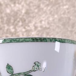 Hermes Paris Tea Cup & Saucer Early America Porcelain Tableware 2 Sets with Case