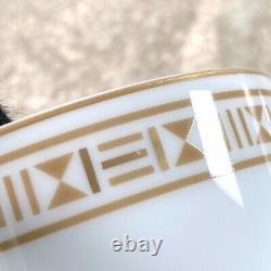 Hermes Paris Tea Cup & Saucer Egee Soleil Gold and Platinum 2 Sets with Case