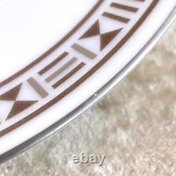 Hermes Paris Tea Cup & Saucer Egee Soleil Gold and Platinum 2 Sets with Case