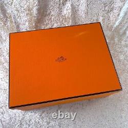 Hermes Paris Tea Cup & Saucer Egee Soleil Gold and Platinum 2 Sets with Case