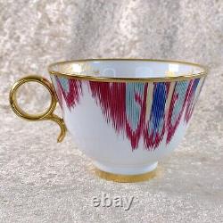 Hermes Paris Tea Cup & Saucer Voyage en Ikat Porcelain Tableware with Case