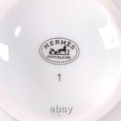 Hermes Paris Tea Cup and Saucer Cheval d'Orient N° 6 & N°1 Tableware 2 Sets