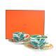 Hermes Passifolia Tea Cup Saucer Tableware 2 Set Green Botanical Coffee Auth New