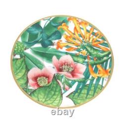 Hermes Passifolia Tea Cup Saucer Tableware 2 set Green Botanical Coffee Auth New