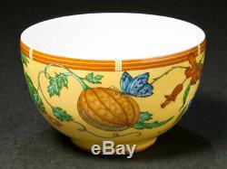 Hermes Porcelain Siesta Tea Cup Saucer Tableware set Yellow Floral Ornament New