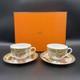 Hermes Pythagore Tea Cup Saucer Red Berry Tableware 2 Set Coffee Cafe Auth New