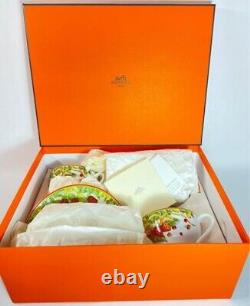 Hermes Pythagore Tea Cup Saucer Tableware 2 set Coffee Cafe Latte Auth New Box