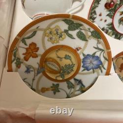 Hermes Pythagore and Siesta Tea cup saucer Set of 2 porcelain coffee