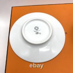 Hermes Rythme Green Tea Cup Saucer Tableware 2 set Coffee Cafe Latte Auth New