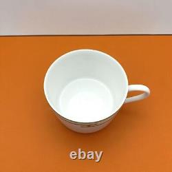 Hermes Rythme Green Tea Cup Saucer Tableware 2 set Coffee Cafe Latte Auth New