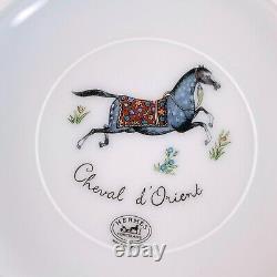 Hermes Tea Cup Saucer Cheval d'Orient No. 6 & 4 Horse Porcelain Tableware 2 Sets