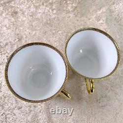 Hermes Tea Cup Saucer Cheval d'Orient No. 6 & 4 Horse Porcelain Tableware 2 Sets