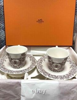 Hermes Tea Cup Saucer Les Maisons Enchantees Francois Houtin Tableware 2 set New