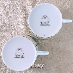 Hermes Tea Cup & Saucer Les Matins De L'etang Porcelain Tableware 2 Sets with Case