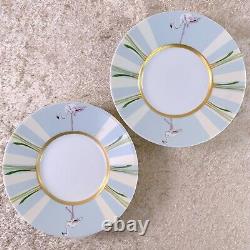 Hermes Tea Cup & Saucer Les Matins De L'etang Porcelain Tableware 2 Sets with Case