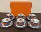 Hermes Tea Cup Saucer Pierres D'orient Et D'occident Blue Tableware 6 Set New