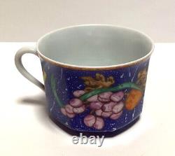 Hermes Tea Cup Saucer Plate Pierres d'Orient et d'Occident Tableware Blue 3 set