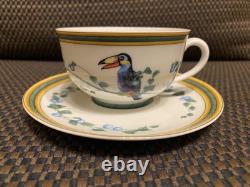 Hermes Toucan Tea Cup & Saucer Pre-Owned Un-used from Japan