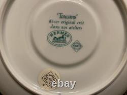 Hermes Toucan Tea Cup & Saucer Pre-Owned Un-used from Japan