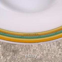 Hermes Toucans Tea Cup & Saucer with Top Cover Porcelain Tableware 2 Sets withCase
