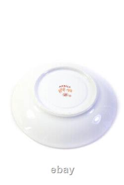 Hermes White Orange Yellow Ceramic Africa China Tea Cup Saucer Set Stamped