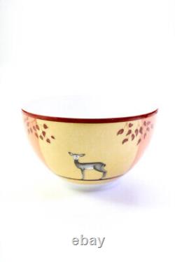 Hermes White Orange Yellow Ceramic Africa China Tea Cup Saucer Set Stamped