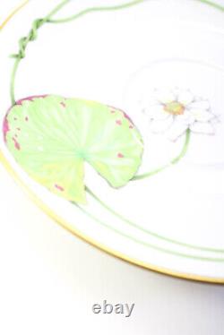 Hermes White Orange Yellow Ceramic Africa China Tea Cup Saucer Set Stamped