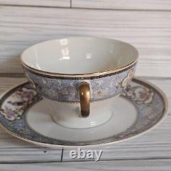 Hutschenreuther Bird of Paradise Tea Cup & Saucer ANTIQUE Circa 1920