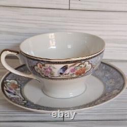 Hutschenreuther Bird of Paradise Tea Cup & Saucer ANTIQUE Circa 1920