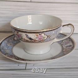 Hutschenreuther Bird of Paradise Tea Cup & Saucer ANTIQUE Circa 1920