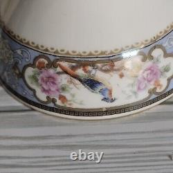 Hutschenreuther Bird of Paradise Tea Cup & Saucer ANTIQUE Circa 1920