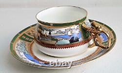 Imperial Russia Russian Lomonosov Lfz Bone China Tea Cup And Saucer Bilibin