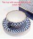 Imperial Porcelain Lomonosov Tea Cup With Saucer Tulip Cobalt Net