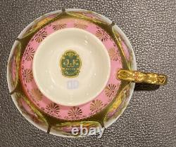 JKW Decor Calsbad Fragonard Courting Couple Tea Cup Saucer Set With Beehive Mark