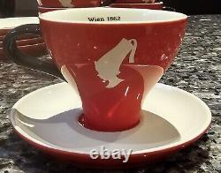 JULIUS MEINL Set of 5 Trend Cappucino/Tea Cup & Saucer Made in Austria NEW
