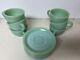 Jadeite Lot Of 6 Fire King Oven Ware Coffee/tea Cup & Saucer Excellent