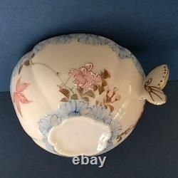 Japanes Antique Butterfly handle tea cup&saucer Meiji period Yokohama porcelain