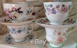 Job Lot 50 Pretty Vintage Tea Cups & Saucers- Ideal for use at Weddings