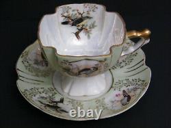 Kalk's Germany Antique Porcelain Pearl Ware Rare Tea Cup & Saucer