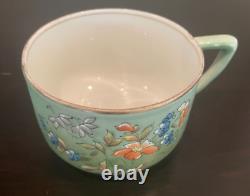 Kuznetsov Russian Imperial Factory Hand Painted Flowers Gilt teacup/saucer