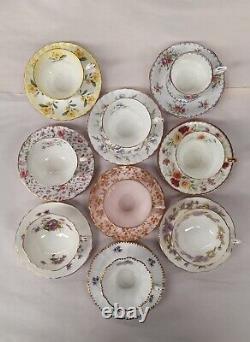 LOT of ANTIQUE BONE CHINA MADE IN ENGLAND set of 9 ANTIQUE BRANDS 18PCS