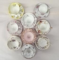 LOT of ANTIQUE BONE CHINA MADE IN ENGLAND set of 9 ANTIQUE BRANDS 18PCS