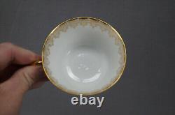 Late 19th Century Sevres Style Courting Couple Blue & Gold Tea Cup & Saucer G