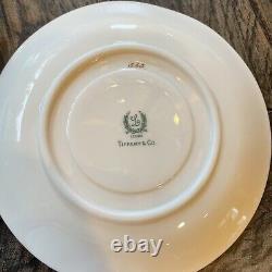 Lenox Tiffany & Co Teacups Saucers Coffee Set 6 Green Stamp 1906-1930 Gold Chain