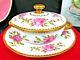 Limoges France Tea Cup And Saucer Painted Pink Rose Signed Cream Soup Teacup 20s
