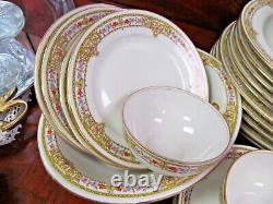Limoges France tea cup & saucer 27 pieces dinnerware teacup floral rose pattern