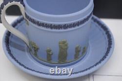 Lord Wedgwood Collection Four-color Jasperware Lady Templeton Tea Cup Saucer Set